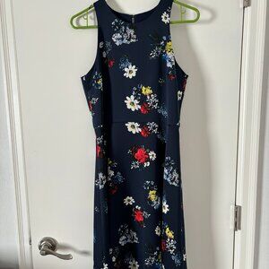 Banana Republic Blue Floral Sleeveless Dress ,Size 4